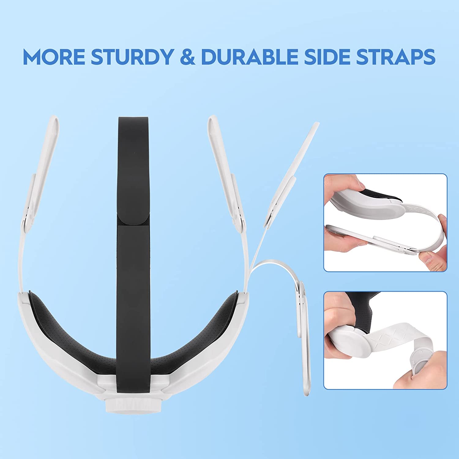 YRXVW Head Strap for Oculus Quest 2 Vr Headset, Comfortable Headrest Design, Adjustable Head Strap, Fit Official Quest 2 Carrying Case - Image 5