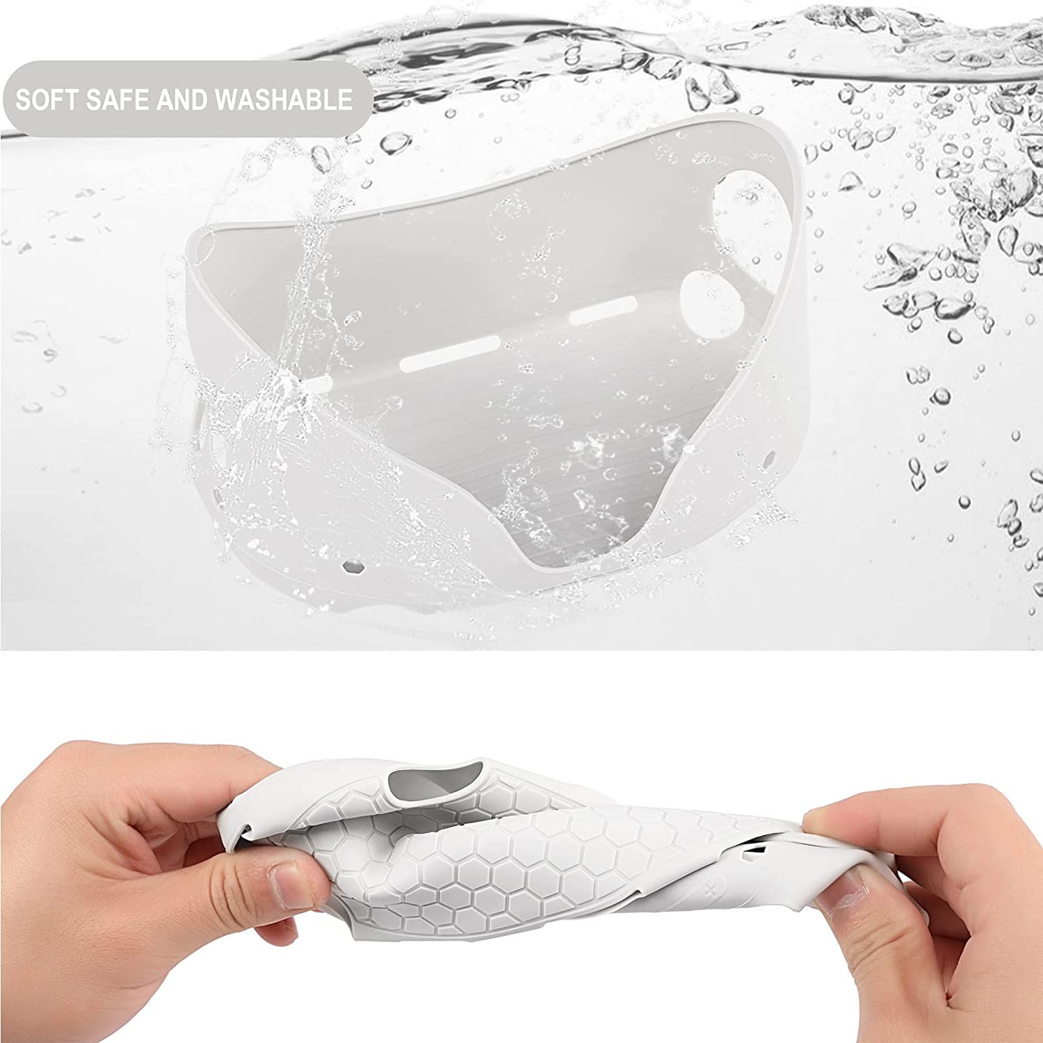 YRXVW VR Front Protector Cover Shell for Oculus Quest 2, Protective Front Cover Anti Scratch Anti Dust Anti Shock White - Image 6