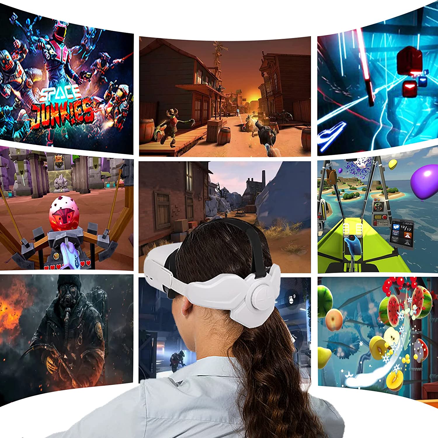 YRXVW Head Strap for Oculus Quest 2 Vr Headset, Comfortable Headrest Design, Adjustable Head Strap, Fit Official Quest 2 Carrying Case - Image 7